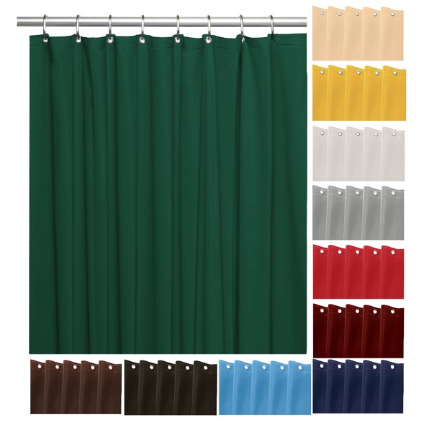 Hotel Quality Heavy Shower Curtain Liner with Rustproof Metal Grommet