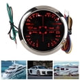 thumbnail image 5 of Xirurus 4in1 3.35 inches / 85 mm Gauge Multifunction Fuel Level Oil Pressure Water Temp Volt Meter DC 8-16V for Car RV Boat Motorcycle, Black Dial Silver Cover F/PSI, 5 of 9
