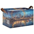 thumbnail image 2 of BZSMCE Collapsible Fabric Cube Storage Bins Ferris Wheel Painting Design Pattern Storage Box, 2 of 8
