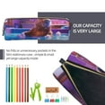 thumbnail image 4 of Rateoe Capybara Bathtub Fun Print Leather Pencil Case with Smooth Zipper, Compact Storage for Writing Tools & Art Supplies, 8.26" x 1.96" x 2.16", 4 of 5