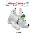 thumbnail image 3 of Decoración inflable de 72 pulgadas/96 pulgadas Navidad para Navidad oso blanco decorativo con luces, 3 of 3