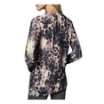 thumbnail image 2 of B NEW YORK Womens Brown Printed Long Sleeve Crew Neck Blouse Size: XL, 2 of 4