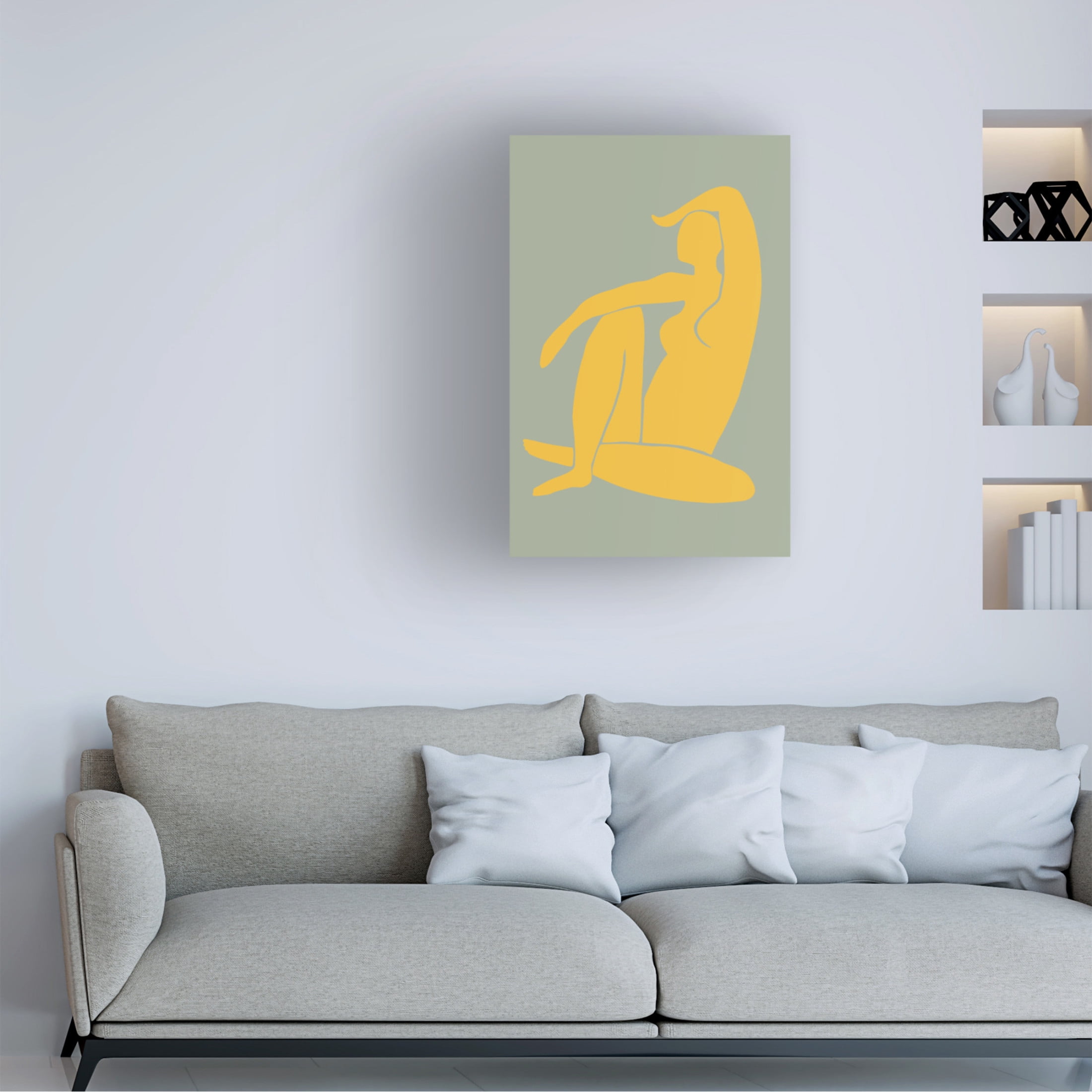 Trademark Fine Art Pictufy Studio II Figure Green And Yellow Matisse Style Canvas Wall Art