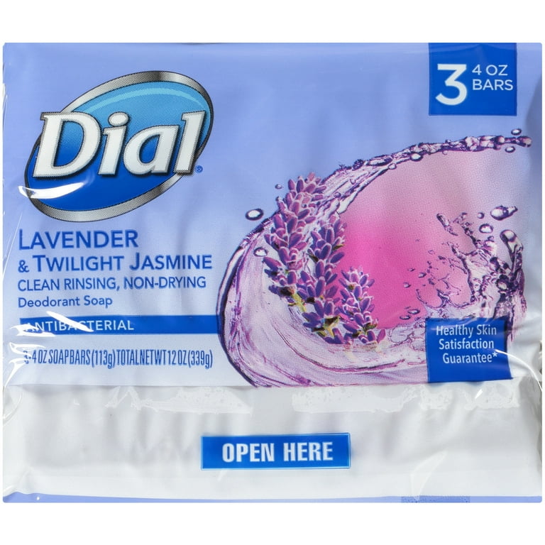 Dial Antibacterial Deodorant Bar Soap, Lavender & Twilight Jasmine