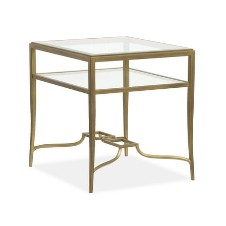 Magnussen Home Lorena Burnished Brass Rectangular End Table