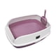 thumbnail image 1 of Cajas de arena para gatos Gatos de interior Cama para gatos Bandeja de arena Marco desmontable Anticonejo Rosa, 1 of 9