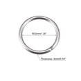 thumbnail image 2 of 40mm(1.57") Outer Dia. 4mm Thickness Welded O Ring 304 Stainless Steel 10 Pack, 2 of 5