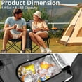 thumbnail image 5 of Portable Outdoor 2-Seat Camping Folding Chair with Adjustable Sun Umbrella - Heavy Duty Foldable Beach Chairs with Storage Pocket and Cup Holders for Patio/Pool/Park, Black, 5 of 9
