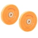 thumbnail image 4 of Rueda de pulido Uxcell de 5 pulgadas para herramienta de esmeril de banco con agujero de eje de 1/2 pulgada de algodón naranja, paquete de 2, 4 of 5