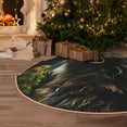 thumbnail image 6 of Daiia Realistic Style Cute Cat Drawing Merry Christmas Tree Skirt , Xmas Large Lace-up Tree Skirt, Santa Snowflakes Rustic Home Decorations New Year Party Farmhouse Decor-48", 6 of 7