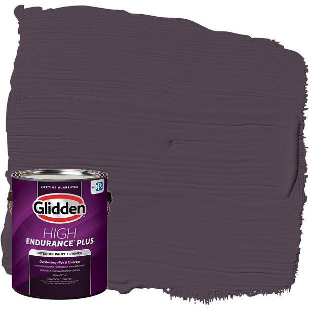 Glidden High Endurance Plus Interior Paint and Primer, Nighttime Purple
