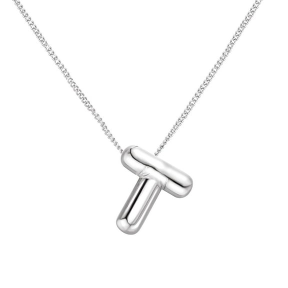 Womens Necklaces Trendy Women Jewelry Silver Necklace With Words For Fashionable Women With Initials A Present For Women Teenagers And