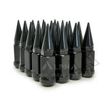 23 Black Spike Lug Nuts 14x1.5 For 2019  Newer Jeep Wrangler JL Rubicon Sahara