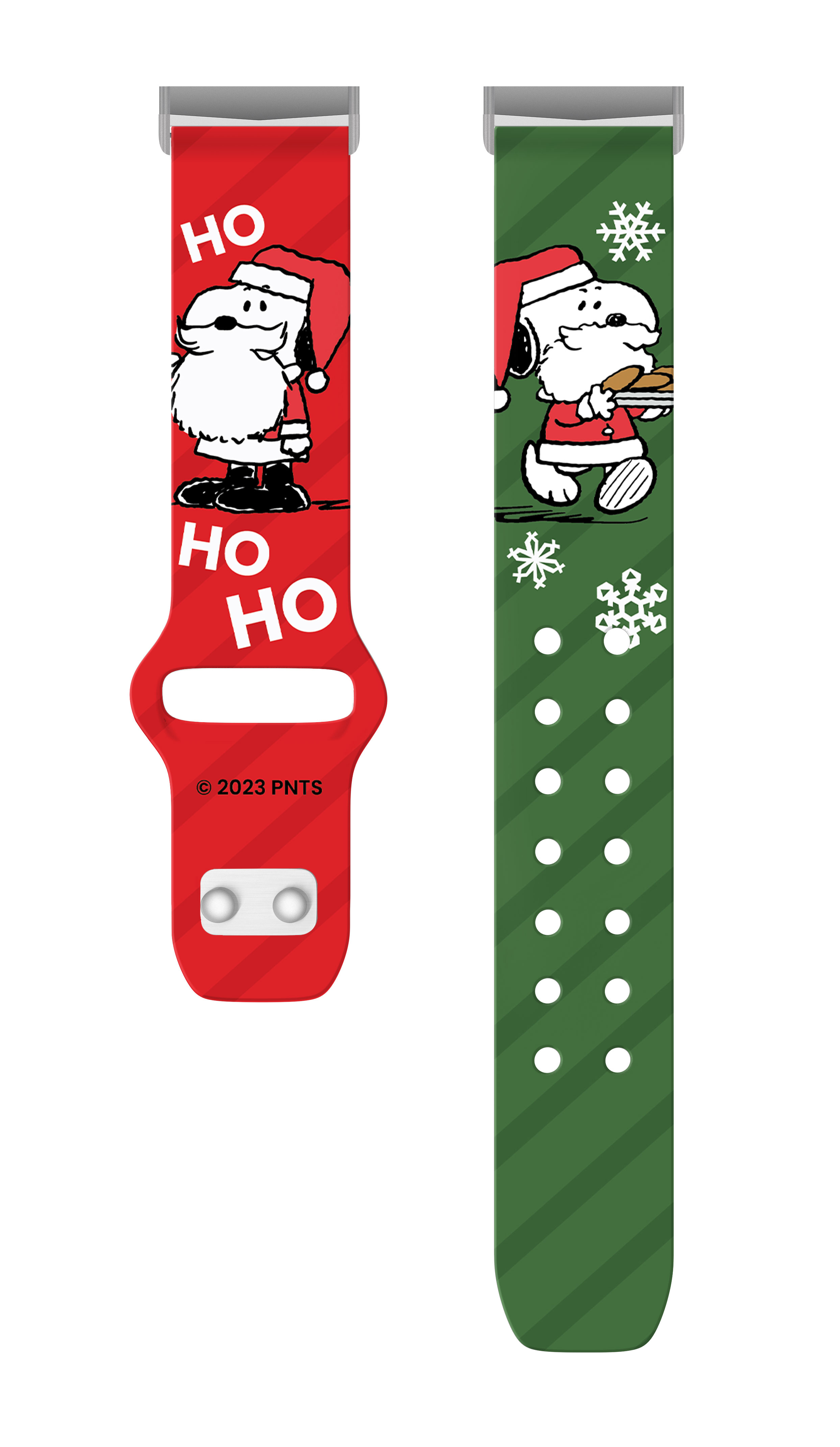 Peanuts Holiday Happiness HD Unisex Watch Band Compatible with FitBit Versa 3 & Sense (20mm Long Ho Ho Ho) by Affinity Bands