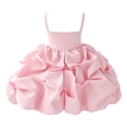 thumbnail image 5 of HJYCHN Dresses for Girls Spaghetti Strap Square Neck Party Dress with Pleated Bodice and Layered Ruffled Skirt for Kids Dress 3-4 Years, 5 of 9