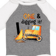 thumbnail image 4 of Inktastic One and Digging It Bulldozer 1st Birthday Boys or Girls Long Sleeve Baby Bodysuit, 4 of 5