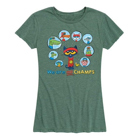 Pete The Cat - We Are All Champs - Women's Short Sleeve Graphic T-Shirt