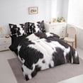 thumbnail image 2 of Manfei Farm Cow Spot 7-Piece Twin Bedding,Minimalist Animal Pattern Bedding Comforter Set,Black White, 2 of 6