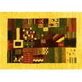 thumbnail image 1 of Ahgly Company Indoor Rectangle Abstract Yellow Contemporary Area Rugs, 2' x 3', 1 of 4