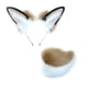 thumbnail image 1 of Diadema de felpa Orejas de conejo Tocado Conjunto de cola Diadema peluda Lindo tocado Animal Vestido Halloween Adepaton BST2001371-1, 1 of 5