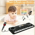 thumbnail image 6 of 61 Keys Kids Digital Music Electronic Keyboard Electric Piano Beginner Keyboard for Girls & Boys, Ages 4-8, 9-12, 13-19 with Microphone, 6 of 10