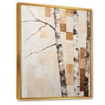 thumbnail image 2 of Designart "Neutral Birch Simplicity II" Tree Birch Floater Framed Wall Decor, 2 of 5