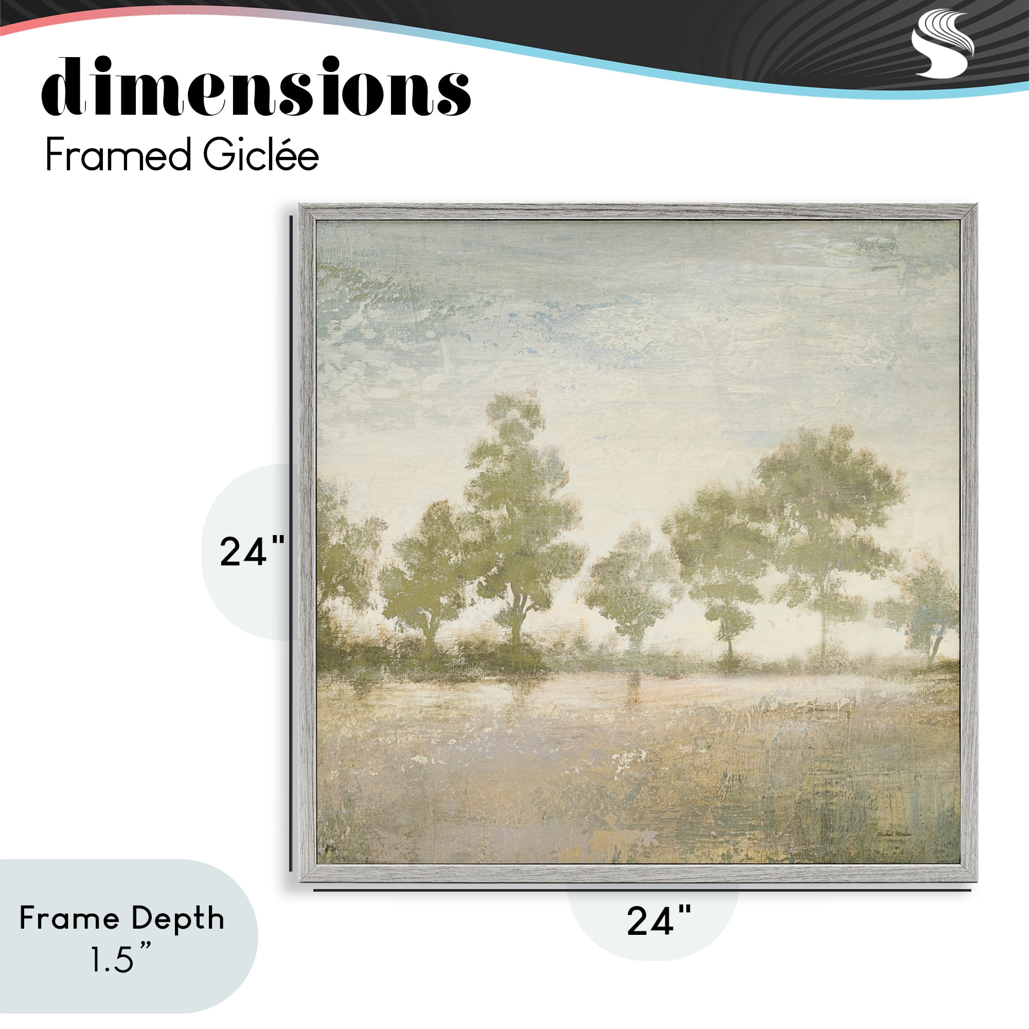 Stupell Industries Forest Light Landscape Gray Framed Giclee Art, design by Michael Marcon