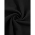 thumbnail image 5 of INSPIRE CHIC Women's A-Line Dress Half Sleeve Button Decor Square Neck Wear to Workes Black 2XL, 5 of 6