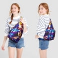 thumbnail image 4 of Aesthetic Sling Backpack - Fashion Forward Colorful Abstract Print Crossbody Bag, Multi-Pocket Organization, 4 of 4