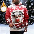 thumbnail image 2 of Chandail en Molleton pour Hommes, Couleur Unie Décontractée à Manches Longues avec Capuche, 2 of 4