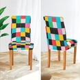thumbnail image 3 of Yayeee 4 Pack Dining Chair Covers Stretch Parson Chairs Slipcovers Seat Protector, Blue Checkered Pattern, 3 of 6