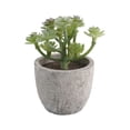 thumbnail image 2 of MMJ Artificial Potted Plants Faux Plants Small Plastic White Planter Tabletop Desk Home Office Decor 2.76x2.68x2.68in, 2 of 6