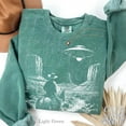 thumbnail image 5 of Cowboy and UFO Graphic Sweatshirt | Western Desert Vintage Pullover, 5 of 8