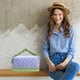 thumbnail image 5 of Hukapapa Bolsa de cosméticos de algodón, bolsa de almacenamiento de gran capacidad y alto valor, bolso de lavado portátil grueso, color morado, 5 of 5