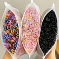 thumbnail image 2 of 1000pcs/Pack Girls Colorful Small Disposable Rubber Bands Gum For Ponytail Hold Scrunchie Hair Bands Fashion Hair Accessories, 2 of 10