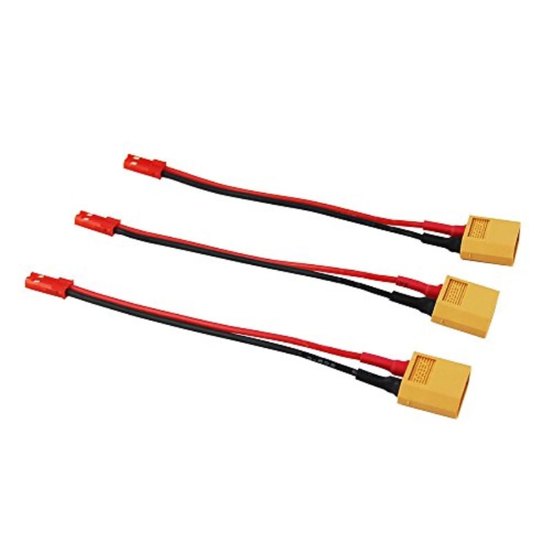 oliyin 3pcs male xt60 to male jst connector adapter 3.93inch heavy duty