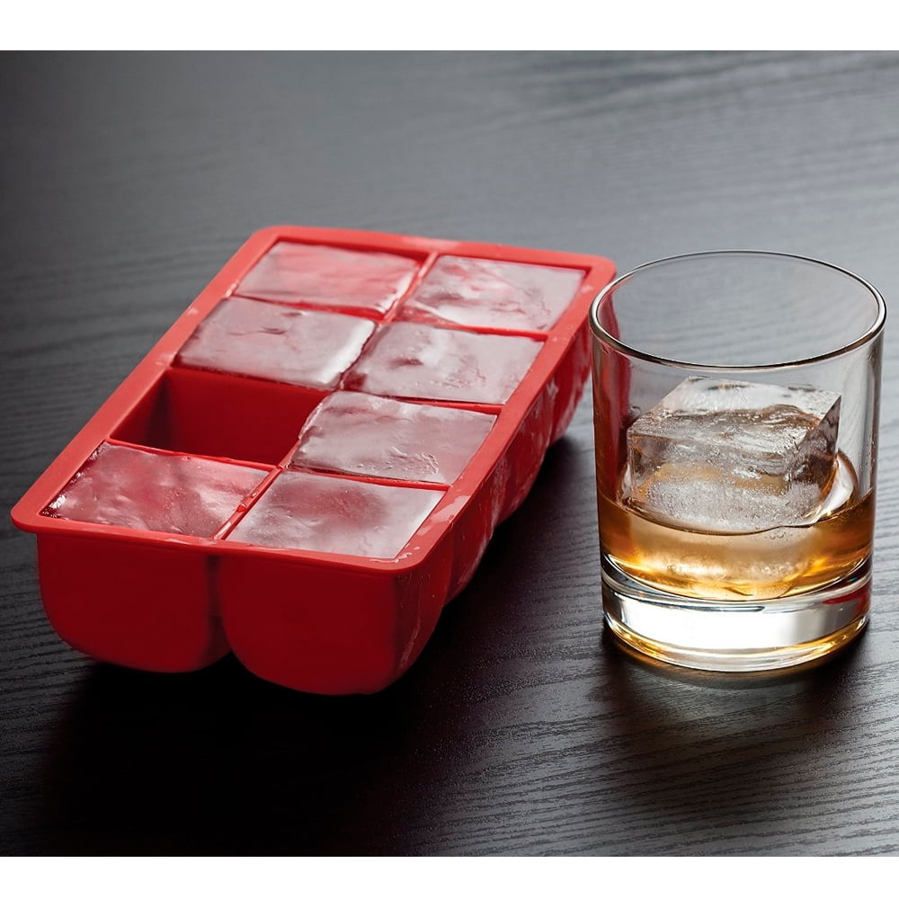 Silicone Square Block Silicone Cocktail Ice Cube Mold Tray Red 1