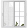 thumbnail image 2 of White Burlap Texture Window Privacy Film, Farmhouse Vintage White Static Cling UV Sun Blocking Tint Film Heat Control Windows Films for Bedroom Bathroom, Window Stickers 29.5"x78.7", 2 of 8