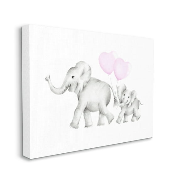 The Kids Room by Stupell Mama and Baby Elephants Canvas Art, 16 x 20
