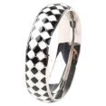 thumbnail image 2 of Langgg Checkerboard Pattern Ring Stylish Female Jewelry Simple Colors Geometric Fingers Rings Fashion Accessory Festival Gift Golden Size 7 Steel Size 8, 2 of 6