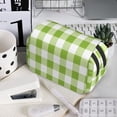thumbnail image 6 of Hirioo White Green Plaid for Large Grid Mesh Pencil Case with Zipper Stationery Organizer Case, 6 of 7