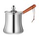 thumbnail image 1 of Cafetera turca de acero inoxidable, pequeña olla para hervir con pico vertedor fácil de calentar 720 ml, 1 of 9