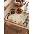 thumbnail image 3 of Placemat Autumn Pumpkin Maple Leaf Kitchen Dining Table r Accessories 4/6pcs Heat Resistant Linen Tableware Pads Mats, 3 of 7