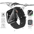 thumbnail image 3 of GHSDFBB 2 in 1 Waterproof Case [Ultra Appearance] for Apple Watch 41mm Screen Protector, 360 Protective Glass Face Cover Hard PC Bumper + Back Frame for iWatch Series 6 5 4 SE 41 mm, Black, 3 of 7