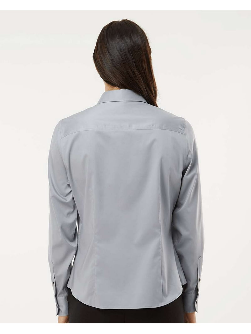 Van Heusen Women's Ultra Wrinkle Free Long Sleeve Blouse, Size: L, Grey  Mist - 13V0479 - Walmart.com