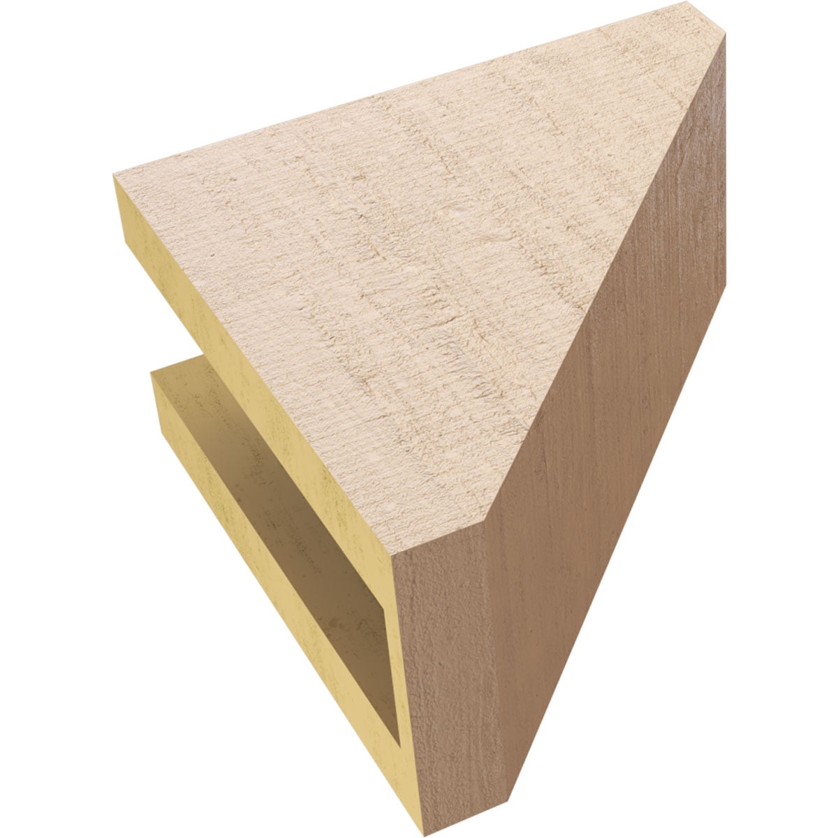 4"W x 8"D x 8"H Classic Concord Rough Cedar Woodgrain TimberThane Corbel, Primed Tan