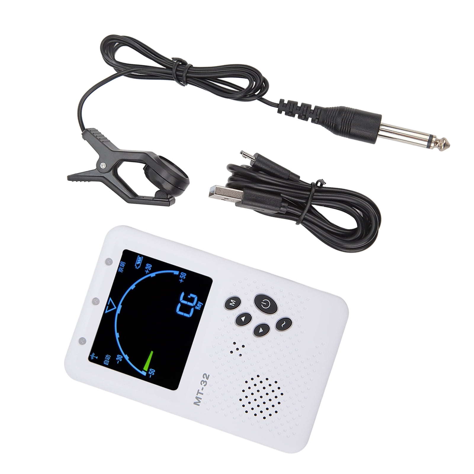 Yajisi Digital Metronome Tuner Rechargeable 3-in-1 Tone Generator for Pipa Guzheng Guitar Violin Ukulele All Instruments, Portable Music Equipment, Black