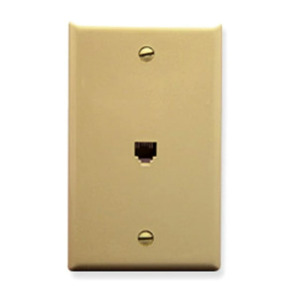 ICC WALL PLATE, VOICE 6P6C, IVORY