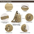 thumbnail image 3 of Canvas Sling Bag, Crossbody Backpack with Multiple Pockets, Khaki (Khaki), 3 of 6