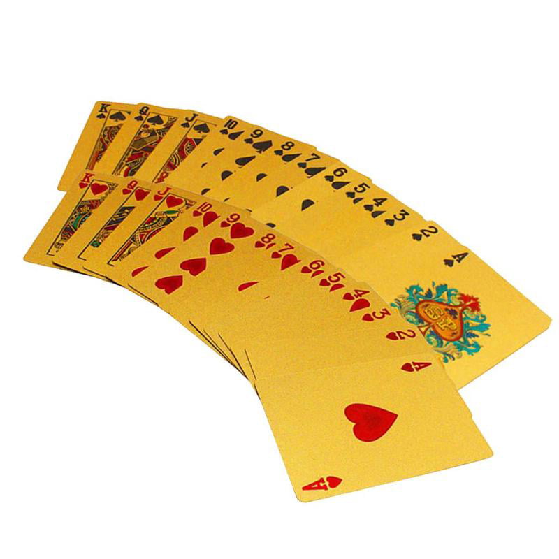 24K GOLD PLATED PLAYING CARDS FULL POKER DECK GIFT 